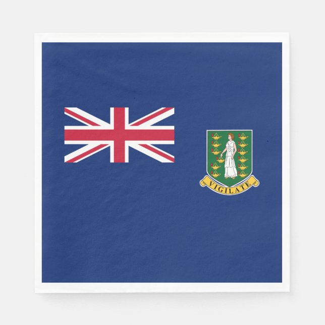 British Virgin Islands Flag Napkin (Front)