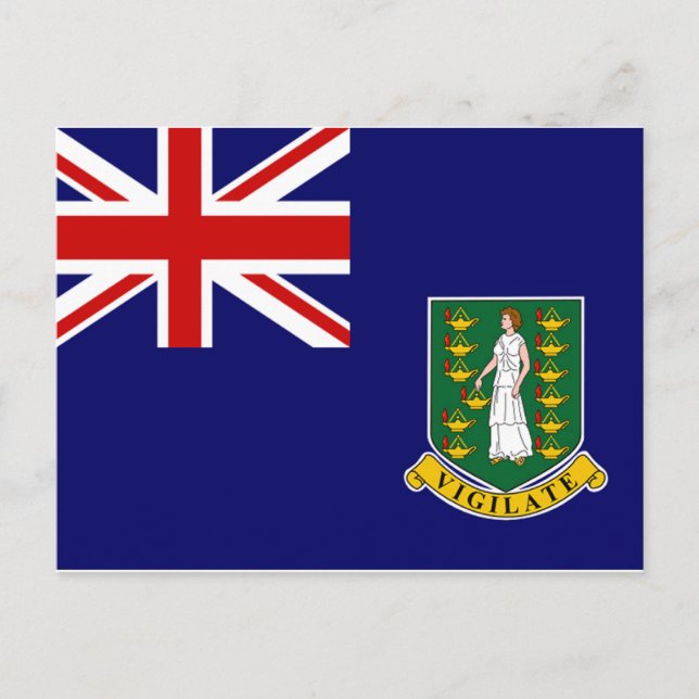 British Virgin Islands Flag Postcard (Front)