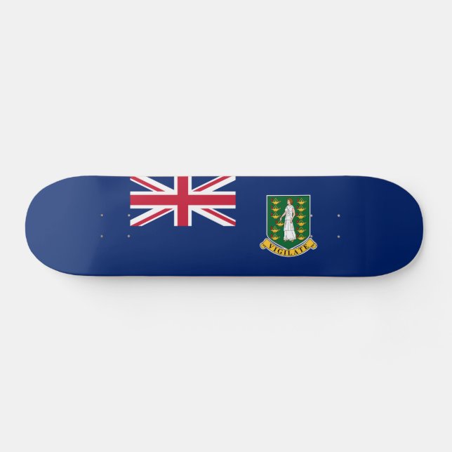British Virgin Islands Flag Skateboard (Horz)