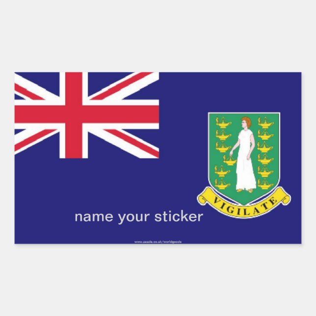 British Virgin Islands flag sticker (Front)
