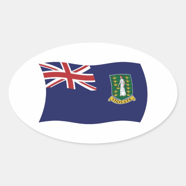 British Virgin Islands Flag Sticker (Front)