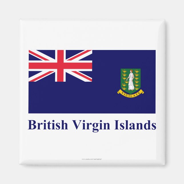 British Virgin Islands Flag with Name Magnet (Front)