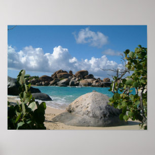 British Virgin Islands, Gorda, The Baths Beach Poster