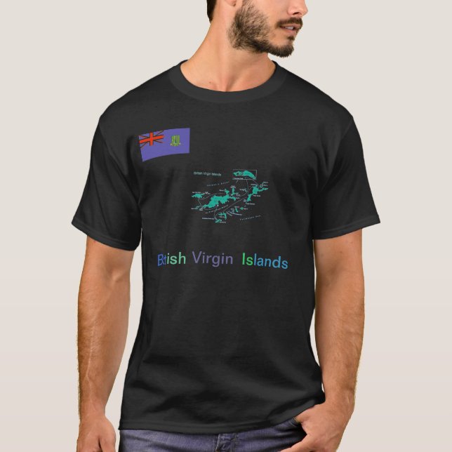 British Virgin Islands Map Tee's T-Shirt (Front)
