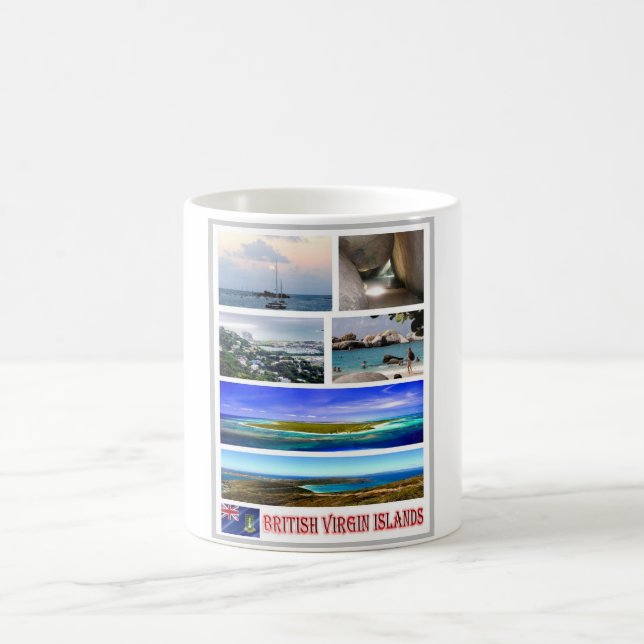 British Virgin Islands - Mosaic - Coffee Mug (Center)
