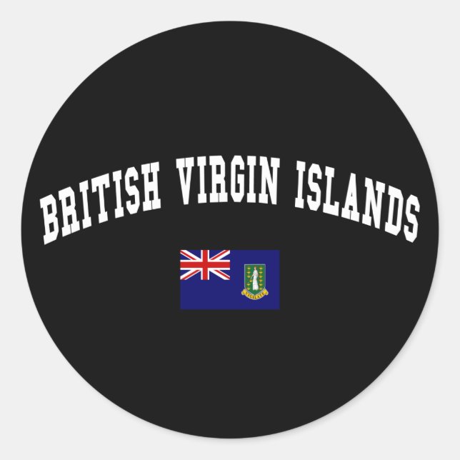 British Virgin Islands Style Classic Round Sticker (Front)