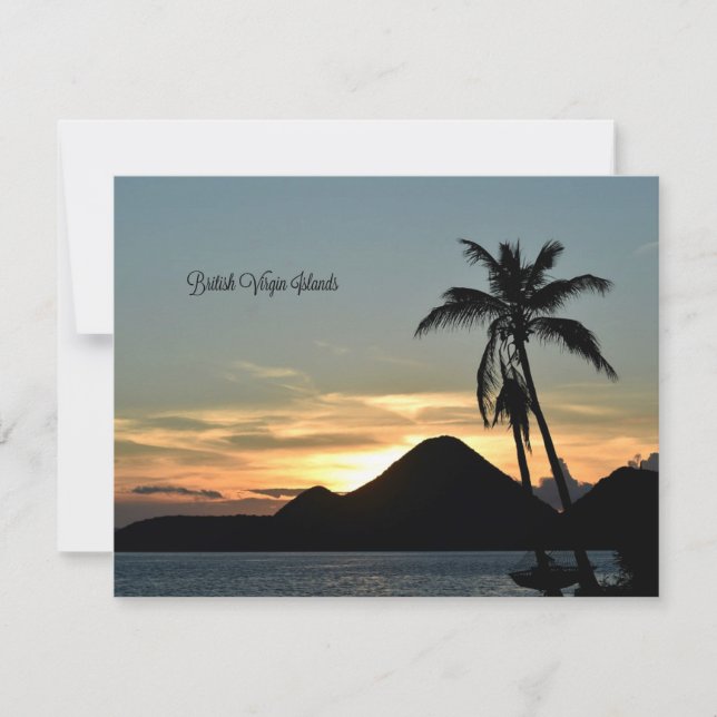 British Virgin Islands, Sunset card (Front)