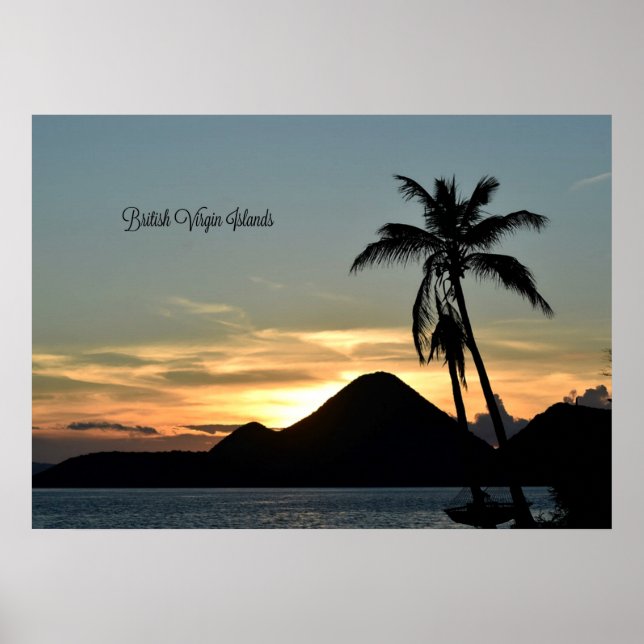British Virgin Islands, Sunset Poster (Front)