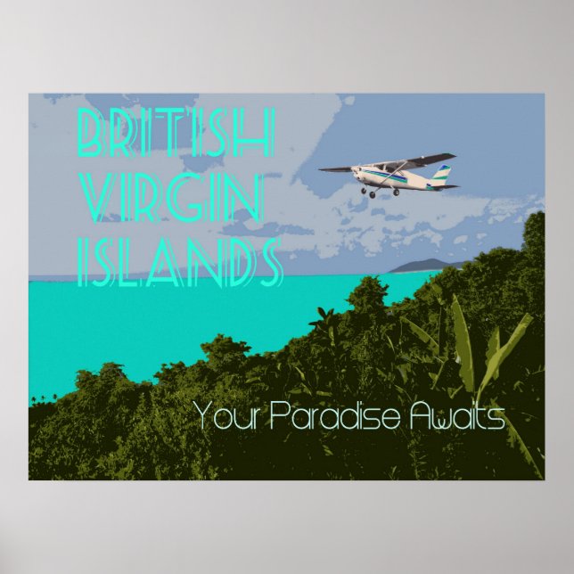 British Virgin Islands Vintage Travel Poster (Front)