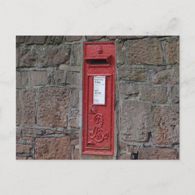 British wall letter box postcard (Front)