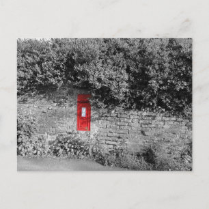 British wall letter box postcard