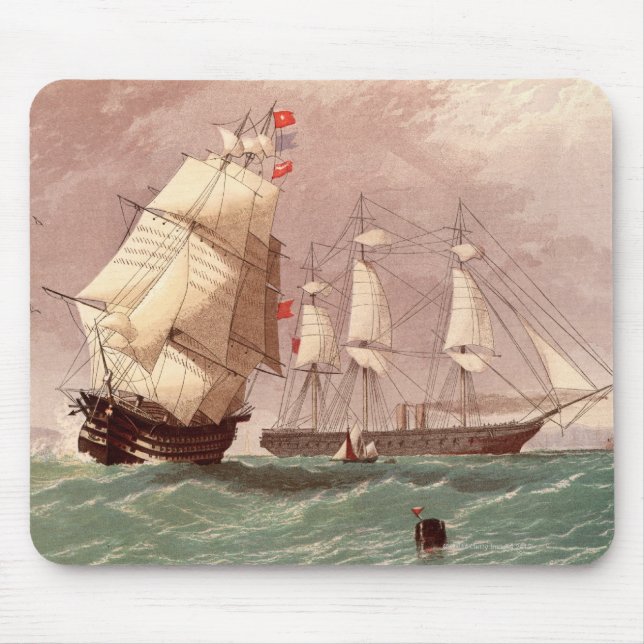 British warship HMS Warrior Mouse Pad (Front)