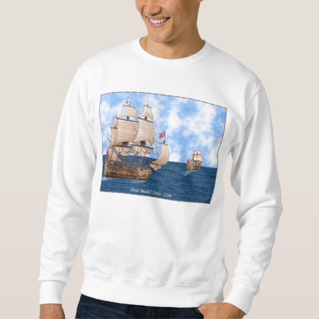 British Warships At Sea Sweatshirt (Front)