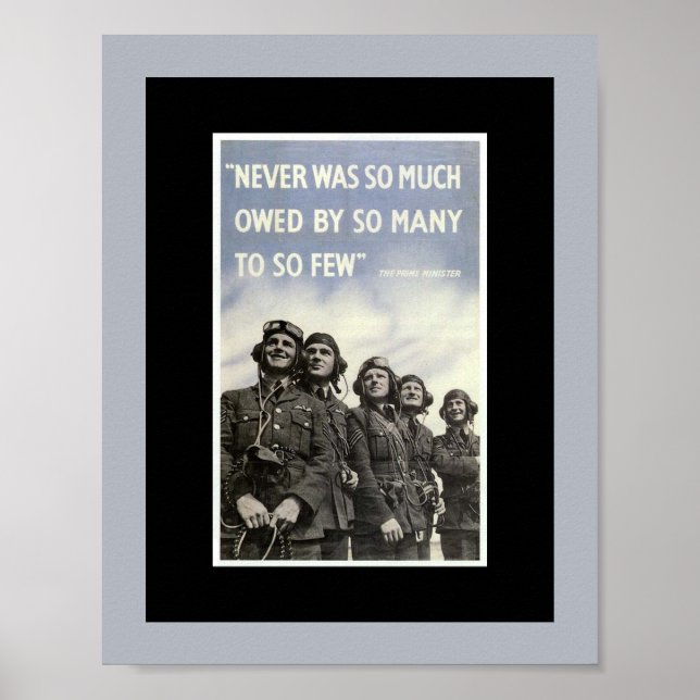 British World War 2 Vintage Quote Poster (Front)