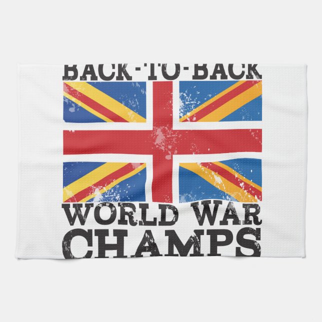 British World War Victory Tea Towel (Horizontal)