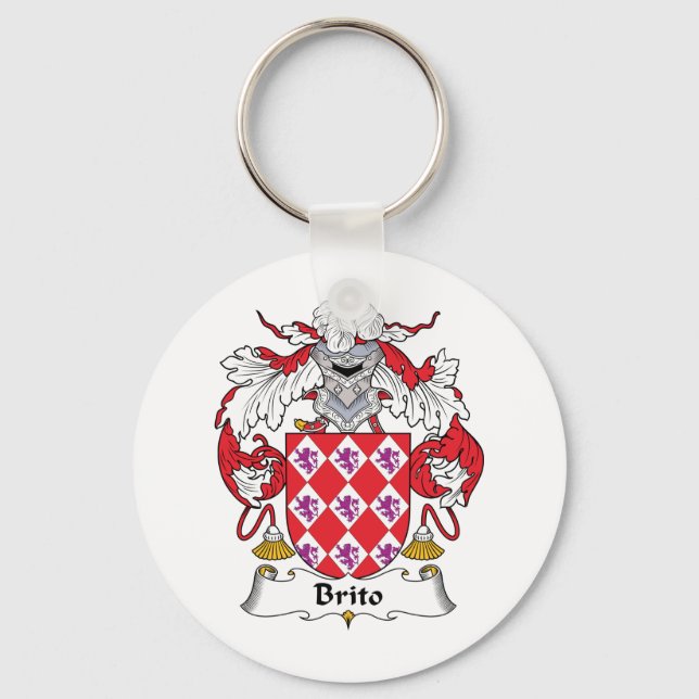Brito Family Crest Key Ring (Front)