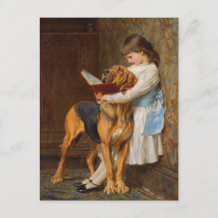 Briton Riviere - Reading Lesson, Compulsory Educat Postcard