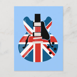 Britpop Guitar Postcard