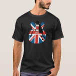 Britpop Guitar T-Shirt<br><div class="desc">The mid 1990s saw a boom for British guitar bands, spearheaded by the likes of Oasis and Blur. Following several years during which guitar bands seemed to fall from favour, suddenly big distorted sounds and swaggering vocals were the big thing again. Recycling the imagery and symbols of Sixties Mod culture,...</div>