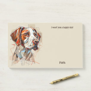 Brittany Abstract Art Dog Name Post-it Notes