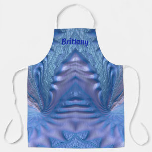BRITTANY ~ ABSTRACT FRACTAL Blue Pink ~   Apron
