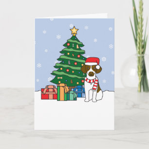 Brittany and Christmas Tree Holiday Card