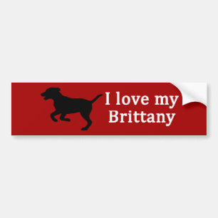 Brittany Dog Love Bumper Sticker