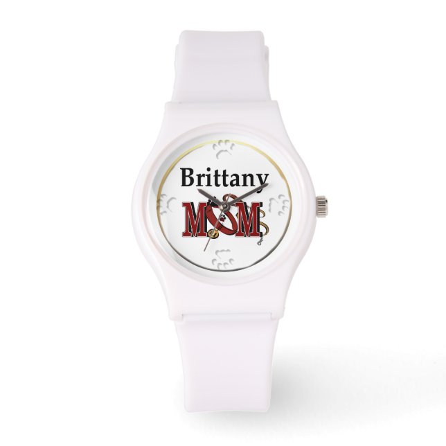 Brittany Dog MOM Watch (Front)
