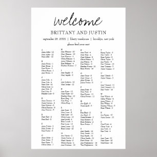 Brittany Elegant Alphabetical Seating Chart