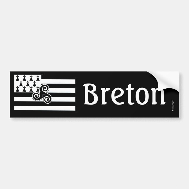 Brittany Flag (Breton) Bumper Sticker (Front)