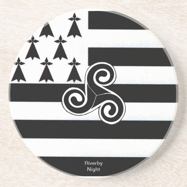 Brittany Flag (Breton) Coaster (Front)