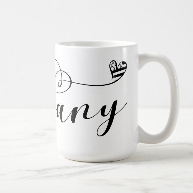 Brittany Flag in Heart, Breton Coffee Mug (Right)