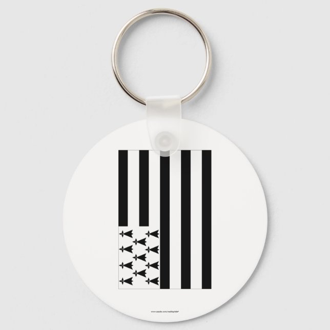 Brittany Flag Key Ring (Front)