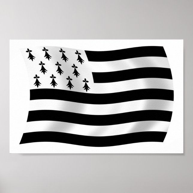 Brittany Flag Poster Print (Front)