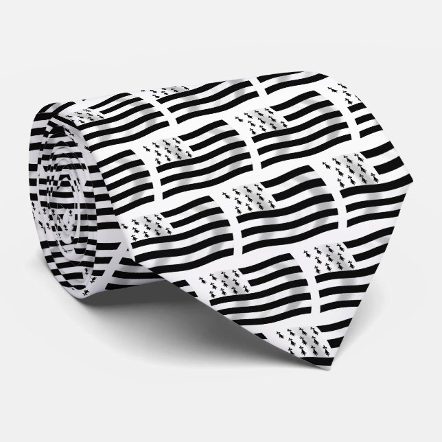 Brittany Flag Tie (Rolled)