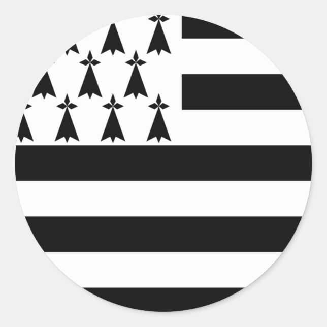 Brittany (Gwenn-ha-du) flag Sticker (Front)