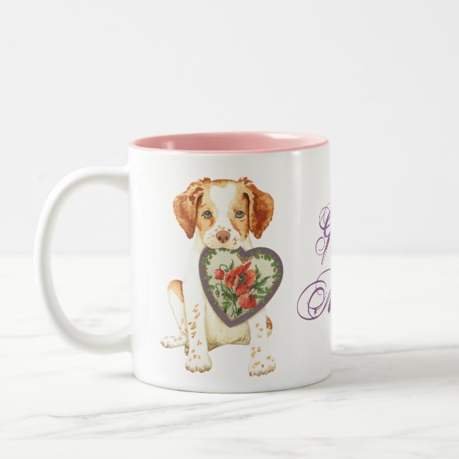 Brittany Heart Mum Two-Tone Coffee Mug (Left)
