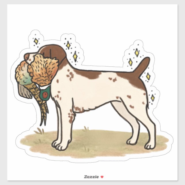 Brittany Hunting Car Decal (Sheet)