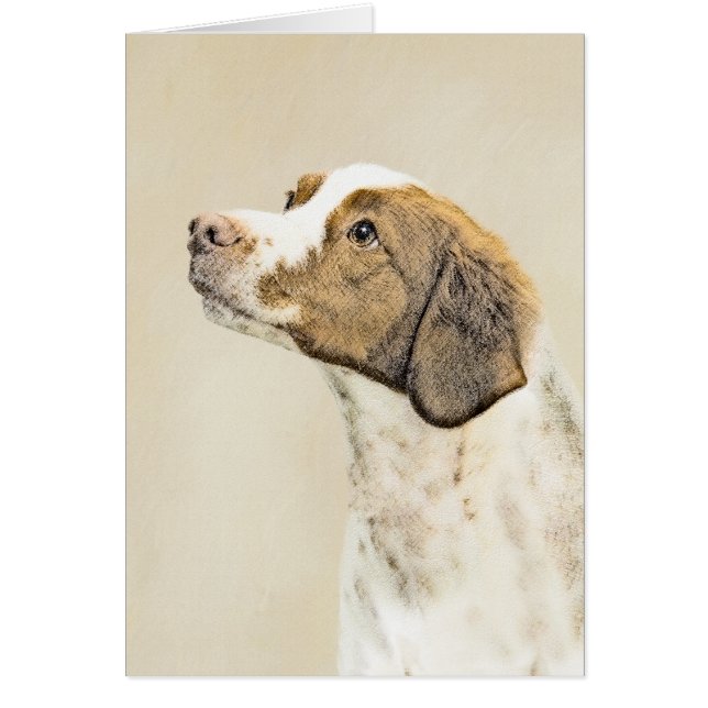 Brittany Painting - Cute Original Dog Art (Front)