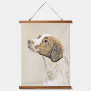Brittany Painting - Cute Original Dog Art Hanging Tapestry