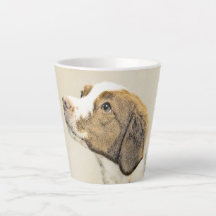 Brittany Painting - Cute Original Dog Art Latte Mug