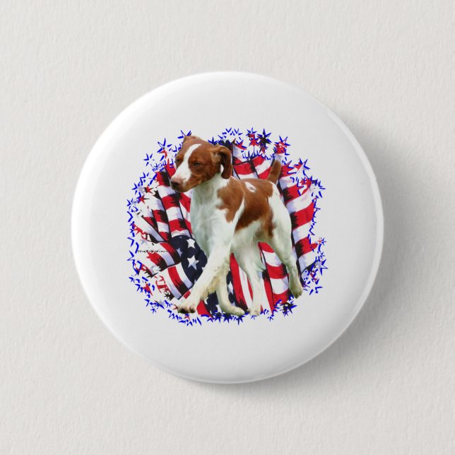 Brittany Patriot 6 Cm Round Badge (Front)
