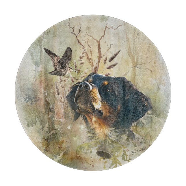 Brittany Spaniel and woodcock  Cutting Board (Front)