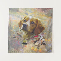 Brittany Spaniel Art , Pheasant hunting