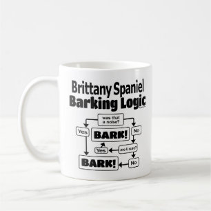 Brittany Spaniel Barking Logic Coffee Mug