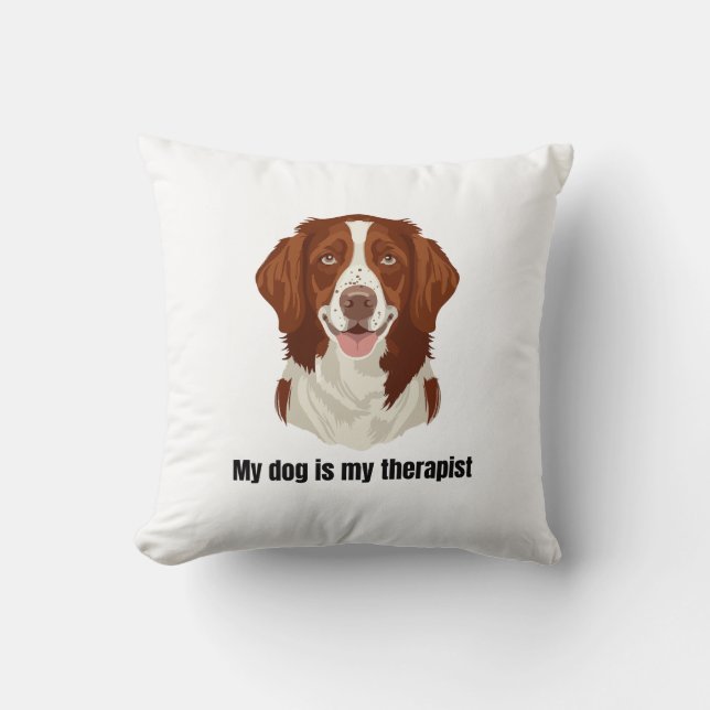 Brittany Spaniel Cushion (Front)