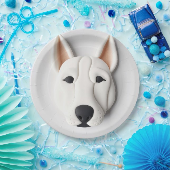 Brittany Spaniel Dog 3D Inspired Paper Plate (Party)
