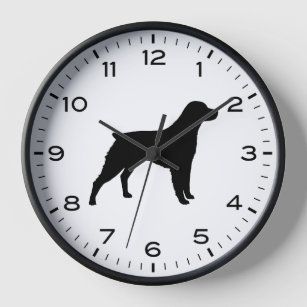Brittany Spaniel Dog Breed Silhouette Clock