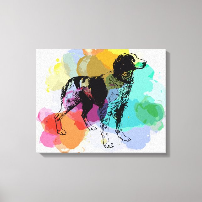 Brittany Spaniel dog Canvas Print (Front)