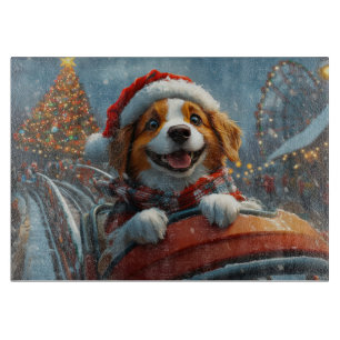 Brittany Spaniel Dog Christmas Cutting Board